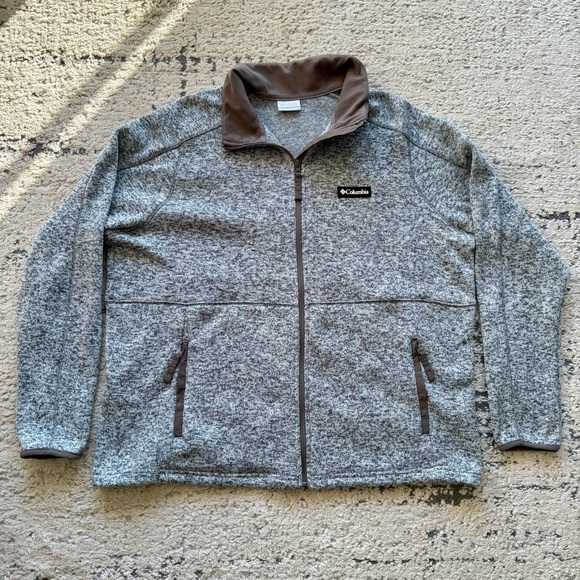 Columbia Women’s Sweater Weather Fleece Heathered Gray Jacket XXL - Picture 4 of 14